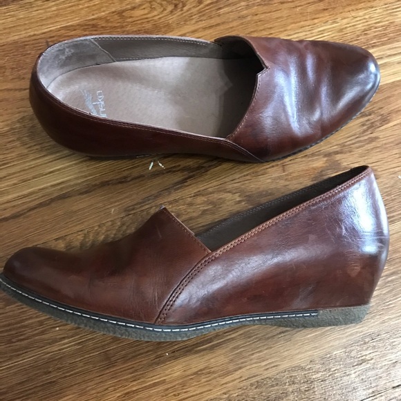 Dansko Liliana Chestnut Burnished Calf Wedge Sz 40 - Picture 2 of 7